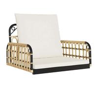 Swing Chair with Cushions Garden Hammock Chair Poly Rattan and Steel vidaXL