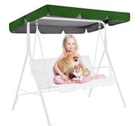 Swing Cover Replacement 2/3 Seater Porch Swing Canopy Replacement, Outdoor Waterproof Swing Canopy Replacement Top Sun Shade Garden Yard Park Furniture Canopy Cover(Size:164x114x15cm,Color:Green)