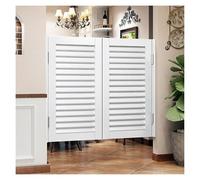 Swing Door Doors, Swing Door for bar, Customizable, Opening Angle 180°, Automatic Closing, Wooden Saloon Door, for Home, bar, Club Entrance(White,A W90xH90cm)