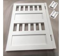 Swing Door Single Swinging Saloon Door, White Cafe Doors Including Auto Close Hinge, Swing Style Half Waist Doors, Hollowed Out Fence(W55cmxH90cm)