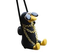 Swing Duck Car Pendant - Cool Sunglasses Duck Car Ornaments For Rear View Mirror - Cute Charm Auto Interior Decoration