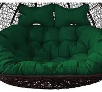 Swing Egg Chair Cushion with Adjustable Headrest, Washable Hanging Hammock Chair Thick Double Swing Cushions, 2-Seater Pads for Outdoor Chairs(E)