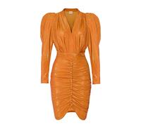 Swing Fashion Women's Laura Rose | Orange | M Glitter Elegant Festive Party Sundress | Evening Cocktail Bodycon Dress | Sexy | V-Neck | Long Sleeve 38, M