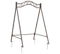 Swing Frame Antique Brown Steel 113x121.5x168cm Heavy-Duty Vintage Outdoor Stand