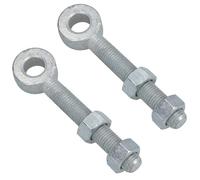 Swing Gate Long Eye Bolts Hinge + Nuts Adjustable Zinc Plated 12 x 150mm 1pc