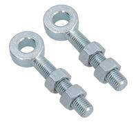 Swing Gate Long Eye Bolts Hinge + Nuts Adjustable Zinc Plated 20 x 100mm 2pc