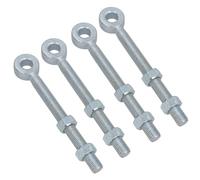 Swing Gate Long Eye Bolts Hinge + Nuts Adjustable Zinc Plated 20 x 150mm 4pc