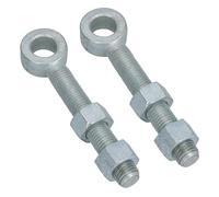 Swing Gate Long Eye Bolts Hinge + Nuts Adjustable Zinc Plated 20 x 200mm 1pc