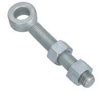 Swing Gate Long Eye Bolts Hinge + Nuts Adjustable Zinc Plated 20 x 200mm 1pc