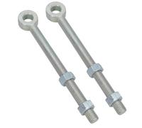 Swing Gate Long Eye Bolts Hinge + Nuts Adjustable Zinc Plated 20 x 200mm 1pc