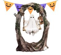 Swing Ghost Decor For Desk Ghost On A Tree Swing Table Halloween Decorations Spooky Outdoor Resin Ornaments For Desk Patio Lawn Yard,for Centerpiece Tabletop Bedroom Bookshelf