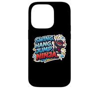 Swing Hang Jump Ninja Boys Kids Playing Playground Training Case for iPhone 14 Pro