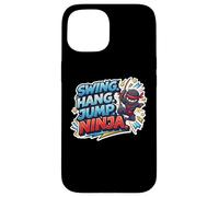 Swing Hang Jump Ninja Boys Kids Playing Playground Training Case for iPhone 15
