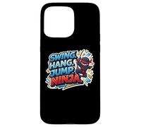 Swing Hang Jump Ninja Boys Kids Playing Playground Training Case for iPhone 15 Pro Max