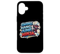 Swing Hang Jump Ninja Boys Kids Playing Playground Training Case for iPhone 16 Plus