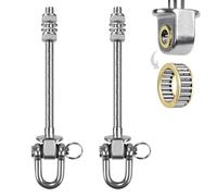 Swing Hanger Bearing，Suuwwn 2pcs Heavy Duty Hammock Hook M10 Hanging Chair Screw Eye Bolt Swivel Ceiling Beam Mounting Bracket 180mm