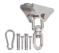 Swing Hanger Hook, 360 Degree Rotate Suspension Hook, Stainless Steel Swing Hanger Kit with Quick Hook and Suspension Plate, Heavy Duty Hammock Accessories for Indoor Outdoor Use