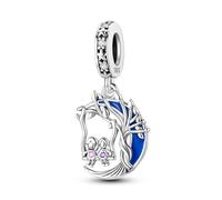 Swing Her in the Moon Tree Charms for Bracelets Necklaces Sterling Silver, Dijes para Pulseras Bisuteria Pendants Beads DIY Charm Jewelry Gifts for Women and Her