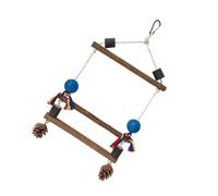 Swing Hook Parrots Toy Chewable Bridge Birds Parakeets Toy Wood Birds For Cockatiels Conures Pet Bird Exercise Equipment