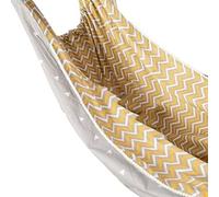 Swing Indoor Outdoor Hammock Cotton Washed Fabric Bag Chair Room Home Decor Hammock 130 * 100cm(Yellow)