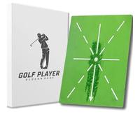 Swing Mat Trainer - Golf Strike Mat & Divot Board with Velvet Cushion, Shock Absorption - Golf Practice Mats for Swing Detection, Precision Path Feedback, 11.8"x15.7"