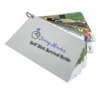 Swing Minder Golf Reference Cards | Pocket Survival Guide and Golf Instruction Booklet | Compact Waterproof PVC Cards for Troublesome Shots | Clip-on Carabiner for Your Golf Bag