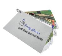 Swing Minder Golf Reference Cards | Ultimate Pocket Survival Guide and Golf Instruction Booklet | Compact Waterproof PVC Cards for Troublesome Shots | Clip-on Carabiner for Your Golf Bag