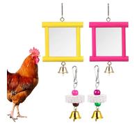 Swing Mirror for Chicken Coop, Play Game with Anti-Boredom Mirror for Chicken Coop | Multifunctional Anti-Boredom Entertainment for Backyard Chickens Outdoor