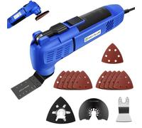 Swing Multi-Tool 300 W - Quick Change Blade System, 22000 rpm, 3° Swing Angle Electric Swing Saw with 15 Accessories for Grinding, Cutting, Stripping, Grinding