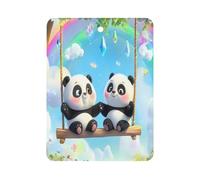 Swing Pandas Rainbow Car Air Freshener Aromatherapy Tablets Hanging Scented Cards for Rooms Bathrooms Wardrobe Square