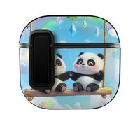 Swing Pandas Rainbow Compatible with AirPods 4 Case Cover with Button Protector