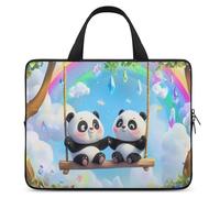 Swing Pandas Rainbow Laptop Sleeve Bag 10/12/13/15/17 Inch Computer Cases Briefcase Bag Tablet Travel Cover