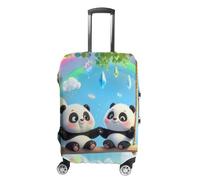 Swing Pandas Rainbow Luggage Case Cover Protective Washable Suitcase Covers Anti Scratch Baggage Fits 19-32 Inch M