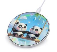 Swing Pandas Rainbow Wireless Charger Pad Fast 10W Max Portable Charging Station Compatible with iPhone