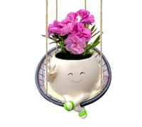 Swing Pot | Cute Swinging Planter With Smile Face,Cute Swinging Smiling Face Decorative Plant Pot For Garden, Yard, Indoor Plants