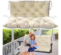 Swing Replacement Cushions with Backrest, Outdoor Seat Cushion Backrest Mat, Patio Bench Cushions for Outdoor Furniture 2 or 3 Seater Waterproof Non-Slip Overstuffed Swing Pad(Red 40x40 inch)