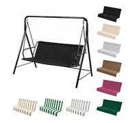 Swing Replacement Fabric 600D Thickened Waterproof Oxford Garden Rocking Chair Cushions Covers for 2/3 Seater Patio Garden Swing Chair ,Black-62.2×20.5×20.5in