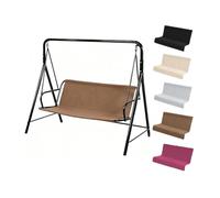 Swing Replacement Fabric 600D Thickened Waterproof Oxford Outdoor Swing Cushion Cover for 2/3 Seater Patio Garden Swing Chair,Coffee-39.4×18.1×19.3in