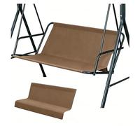 Swing Replacement Fabric 600D Thickened Waterproof Oxford Waterproof Chair Bench Replacement Cover for 2/3 Seater Patio Garden Swing Chair ,Coffee-33.5×18.9×18.9in
