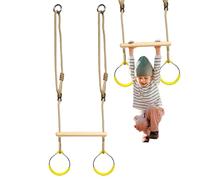 Swing Rings, Monkey Swing Sets, Heavy Duty Outdoor Playground Rings with Rope Handles, Safe and Materials, Fun Sensory Balance Game for Yard