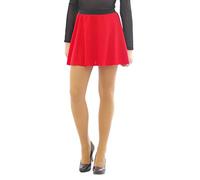 Swing Rock Mini High Waist Fold - Rock Elastic Band Mini Skirt - Red, XXL-XXXL