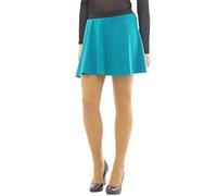 Swing Rock Mini High Waist Fold - Rock Elastic Band Mini Skirt - Turquoise, S-M