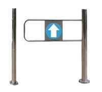 Swing Safety Gate,Stainless Steel Swing Safety Gate - Durable 1-Way Entrance Gate for Supermarkets, Factories, Aisles & Parks (60x97 cm) - Perfect for Secure Access Contr