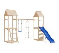 Swing Seat Blue PE w/ Rope Ladder & Climbing Stones 37x15 cm Metal Parts Durable