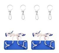 Swing Seats 2pc Blue PE 38x16cm Adjustable Rope Hooks & Mounting Kit for Kids 3+