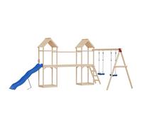 Swing Seats 2pc Blue PE Metal 37x15cm Adjustable Rope Kids Outdoor with Handles