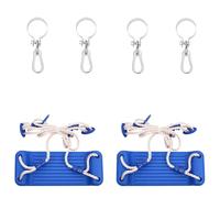 Swing Seats Blue PE 38x16cm Adjustable Rope Hooks UV-resistant 50kg 2-Pack Kids