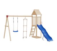 Swing Seats Chair with Ropes Playhouse 2 pcs Blue Polyethene vidaXL