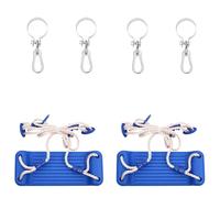 Swing Seats with Ropes 2 pcs Blue 38x16 cm PE vidaXL
