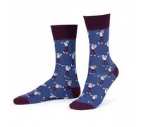 Swing Shot Strike Golf Socks - Funny Golf Gift for Men - 1 Pair, Blue, Size 4-7 UK - Fun Novelty Golf Socks